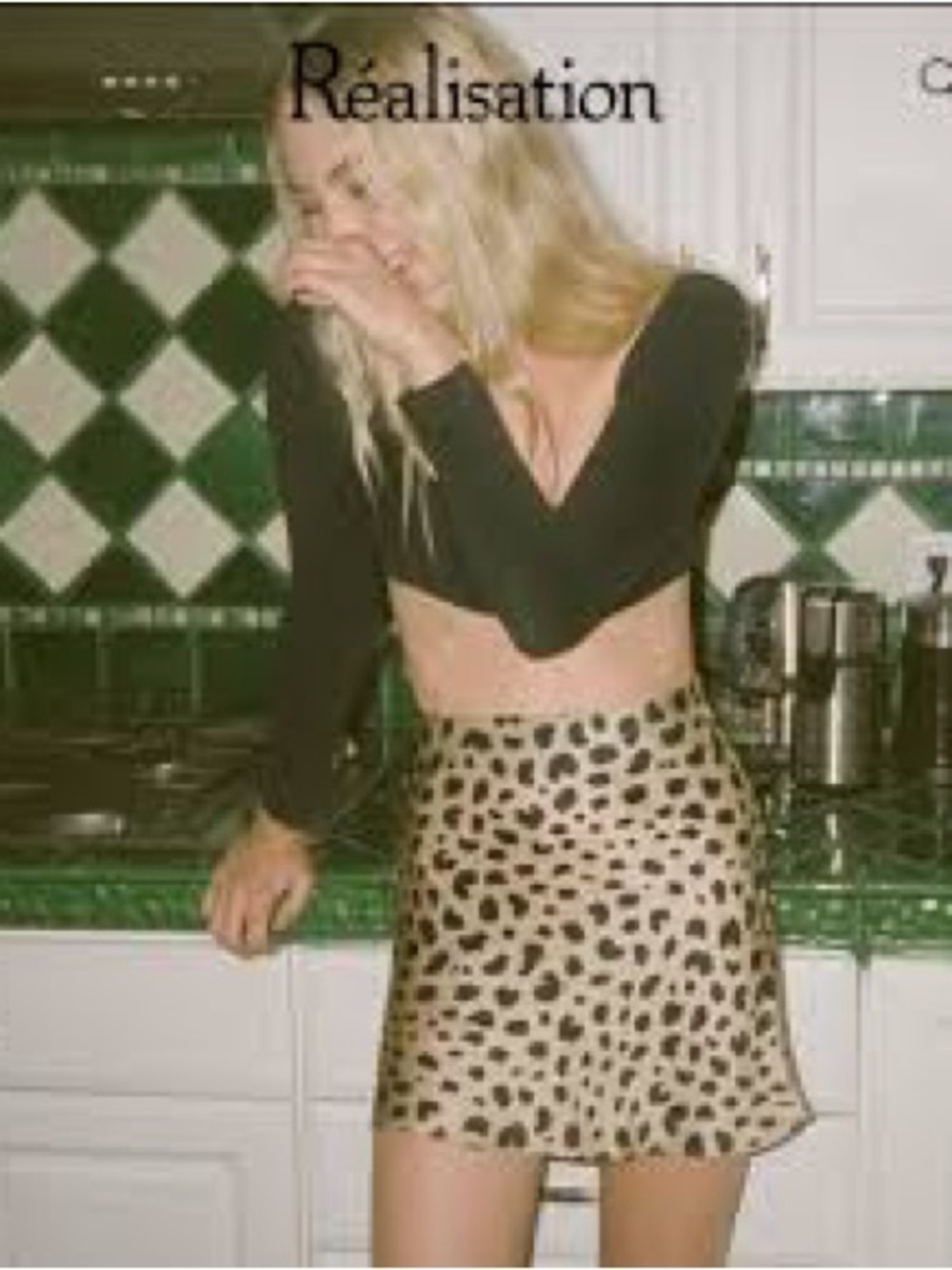 Realisation Par Cookies Silk Mini Skirt - Leopard - XXS